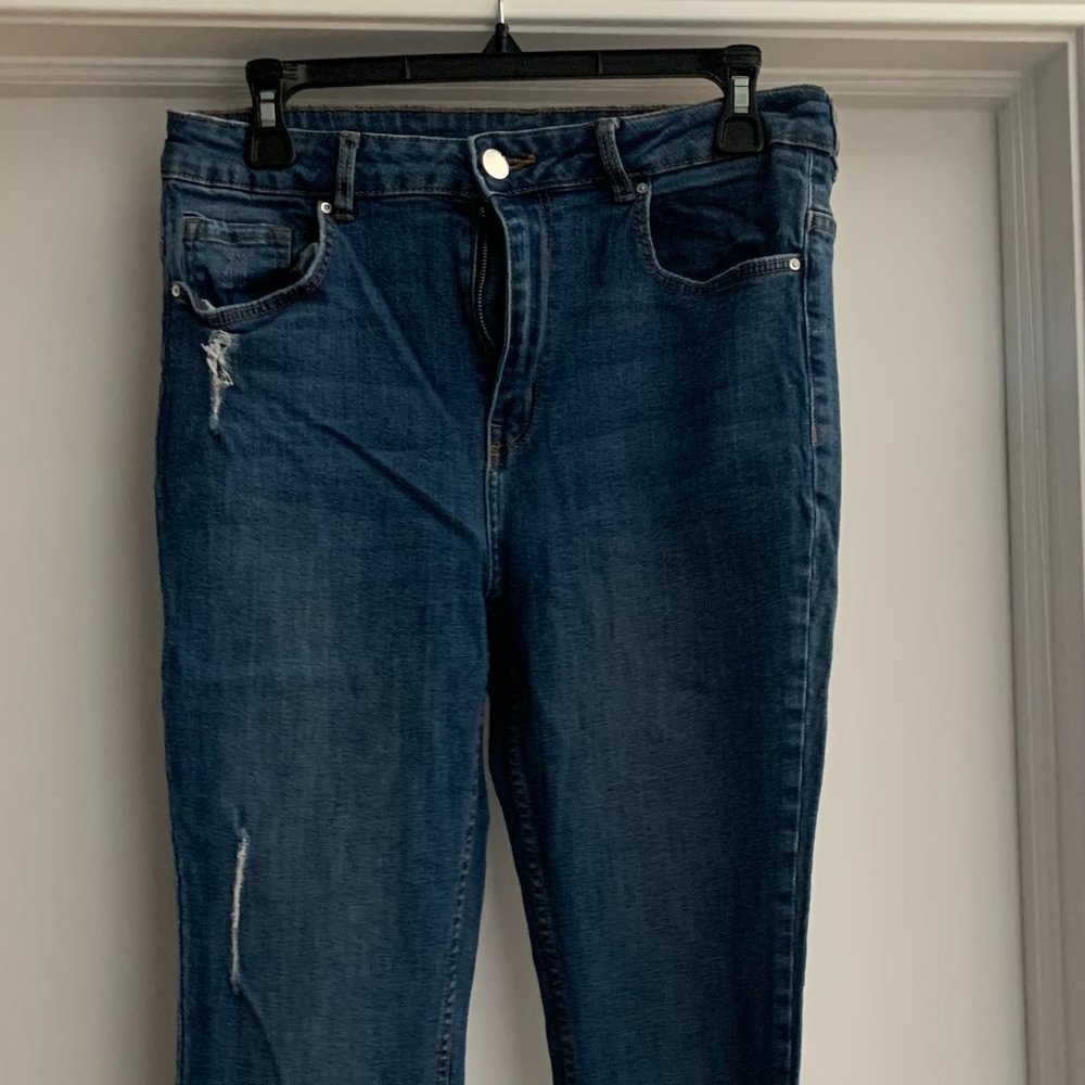 H&M Ripped, Raw Hem, Skinny Jeans